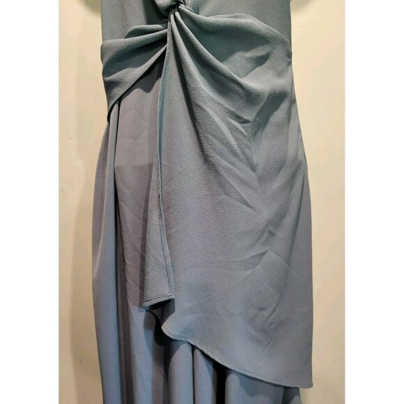 Zara Soft Green Sleeveless Twist V Neck Chiffon Jumpsuit Sz S - Picture 5 of 10